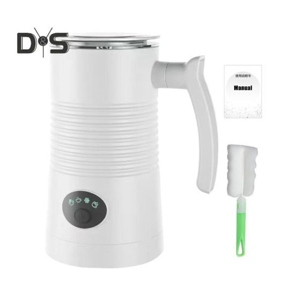 (white, US Plug) Electric Milk Frother Automatic Warm Cold Foam Maker Large Capacity Low Noise Dishwasher Safe Easy To Clean Coffee Hot Chocolate Maker Machine