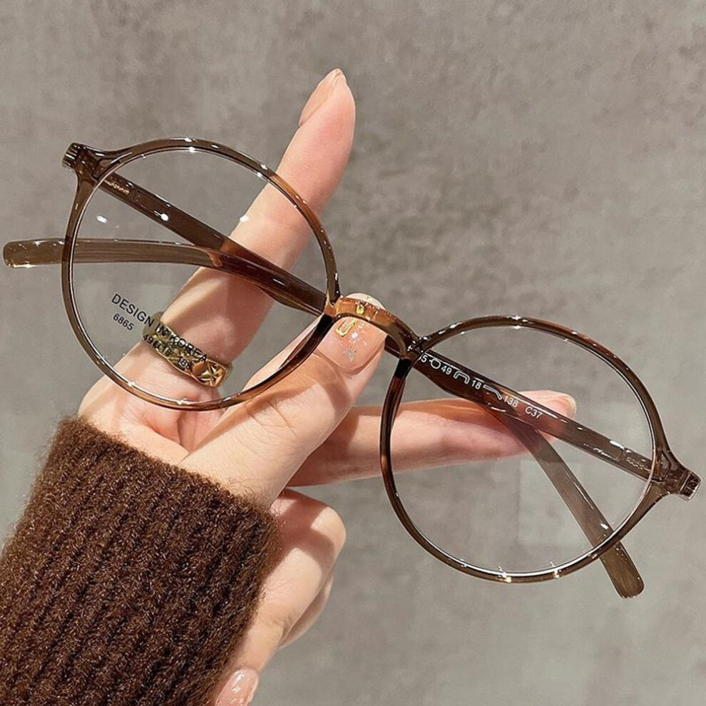 (brown, +2.0) New Reading Glasses Women Business Computer Eyeglass Decoration Fashion Trend Prescription Eyewear Presbyopia Hyperopi +1.0