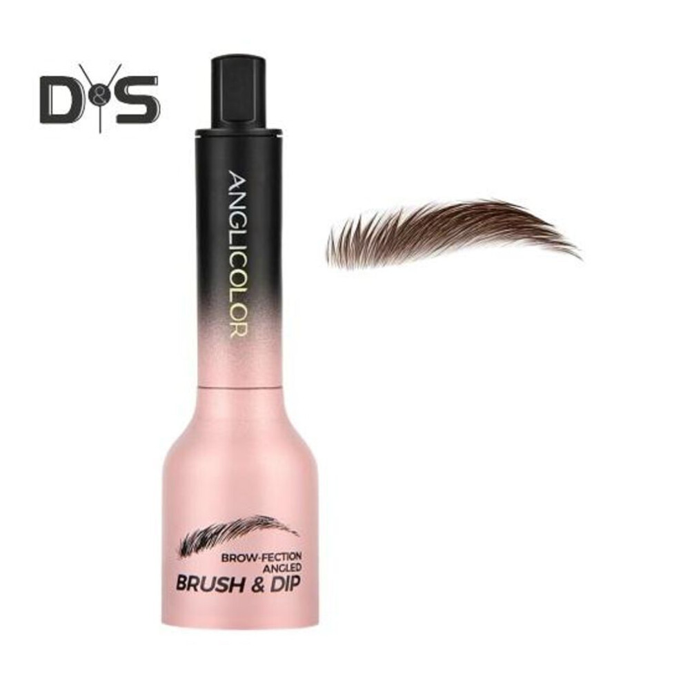 (as the picture, D) Eyebrow Angled Brush Waterproof Long Lasting Smudge-proof Dip Brow Hair Strokes Pen Quick Drying Natural Eyebrow Tint Dye Brow Makeup Pencil