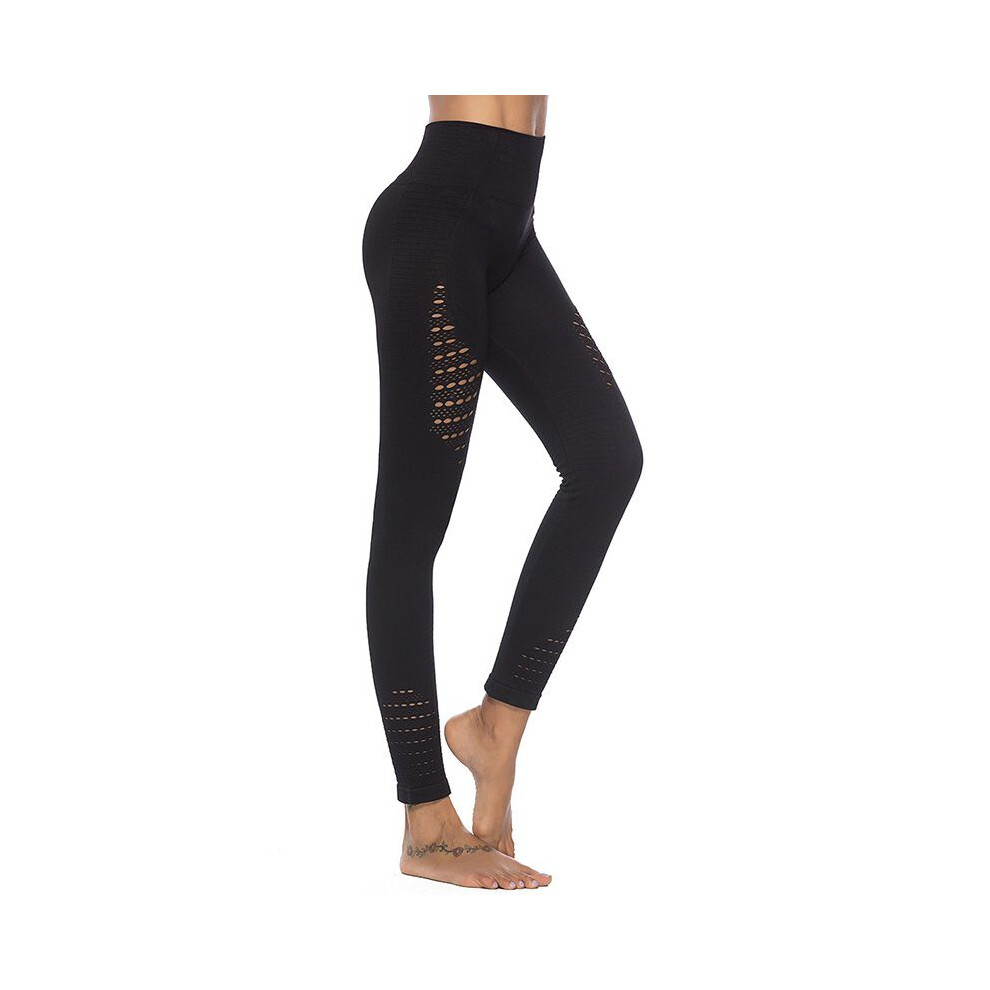 (Black,S)Legging de yoga push-up pour femmes fitness taille haute sport gym jogging pantalon pantalon
