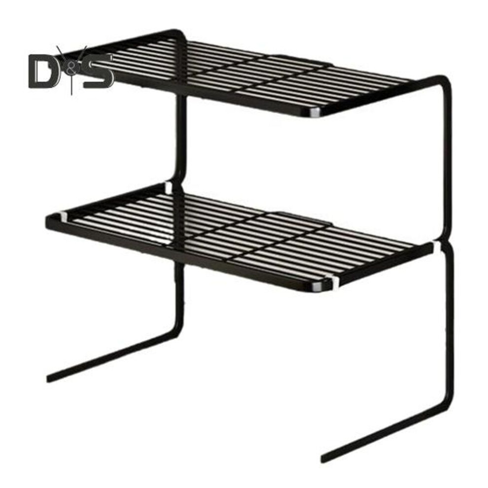 (black, M Triple Layer) 1/2Pcs Desktop Storage Rack Organizer Strong Load-bearing Multipurpose Double-Layer Cosmetic Stationery Storage Holder