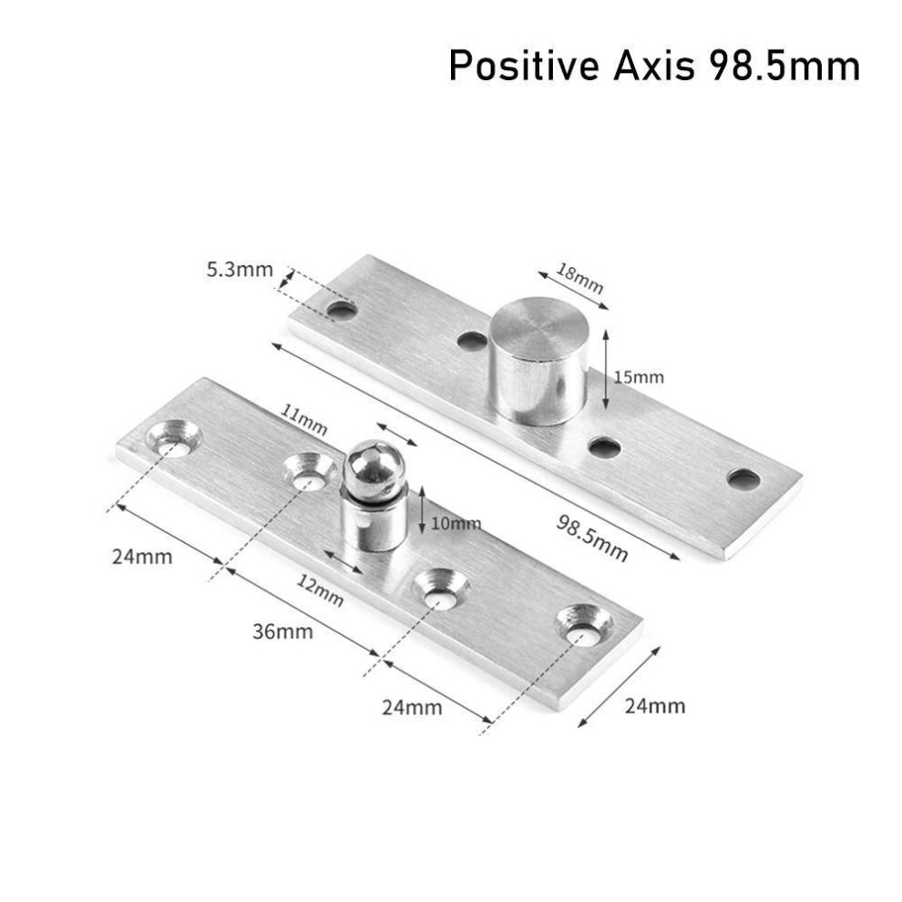 (Positive Axis 98.5mm) 360 Degree Rotation Door Pivot Hinge Positive Axis Eccentric Shaft  Door Cabinet Cupboard