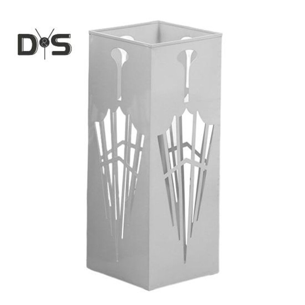 (white) Metal Umbrella Stand Storage Rack Large Capacity Hollow Design Rustproof Indoor/outdoor Small Large Umbrella Holder