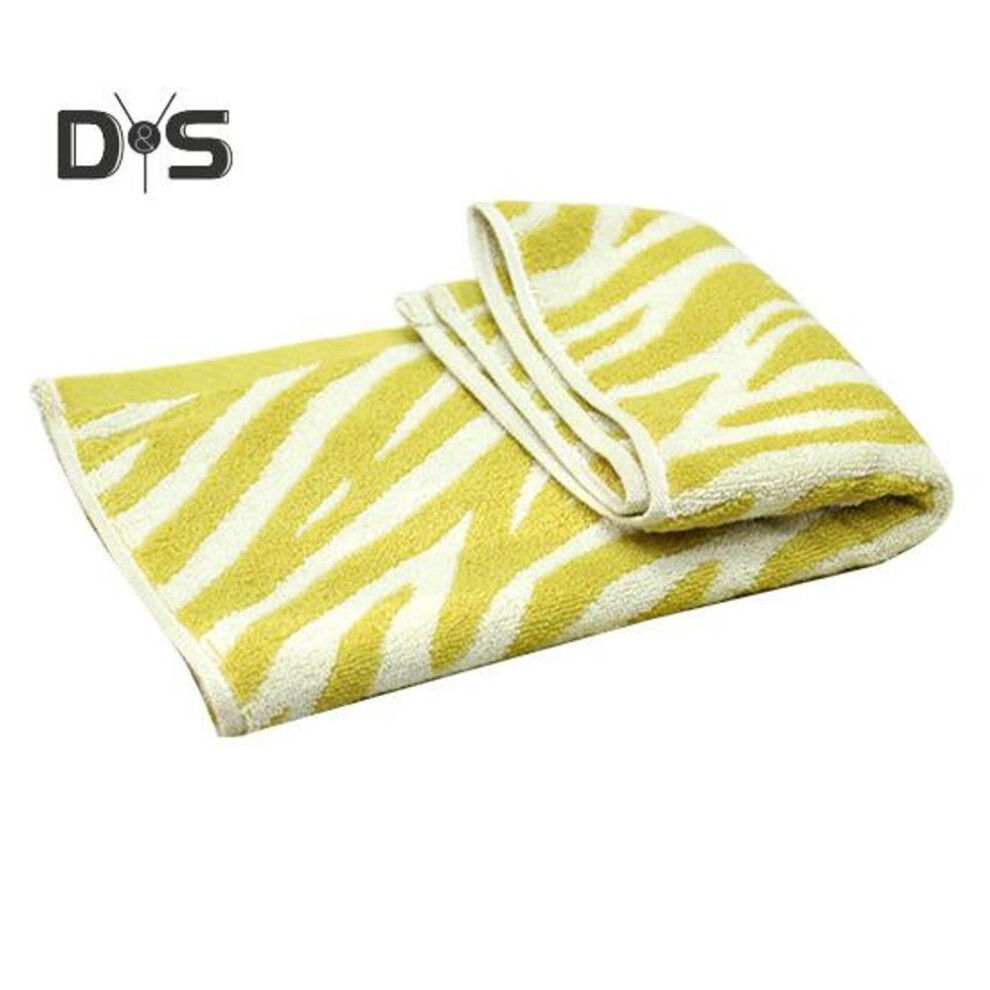 (yellow) Pure Cotton Hand Towel Tiger Stripe Print Lightweight Water Absorbent Decorative Towel Gym Quick-dry Washcloth