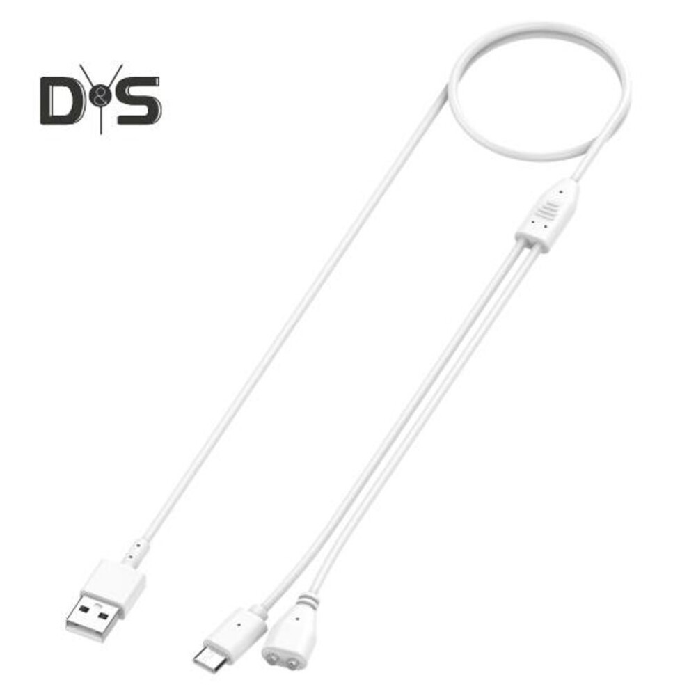 (white) Dog Training Collar Usb Charging Cable Tangle-free Easy To Carry Fast Charging 2-in-1 Magnetic Charging Cord For Delupet Dt-66/for Yawpet Dt-61