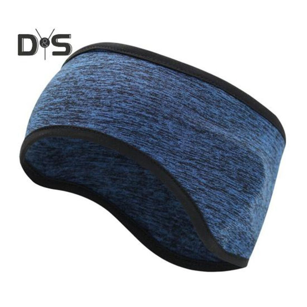 (navy blue) Ponytail Headband Winter Ear Warmer Head Wrap Elastic Yoga Hair Band Outdoor Sports Sweatband For Cycling Snowboarding Hiking Running
