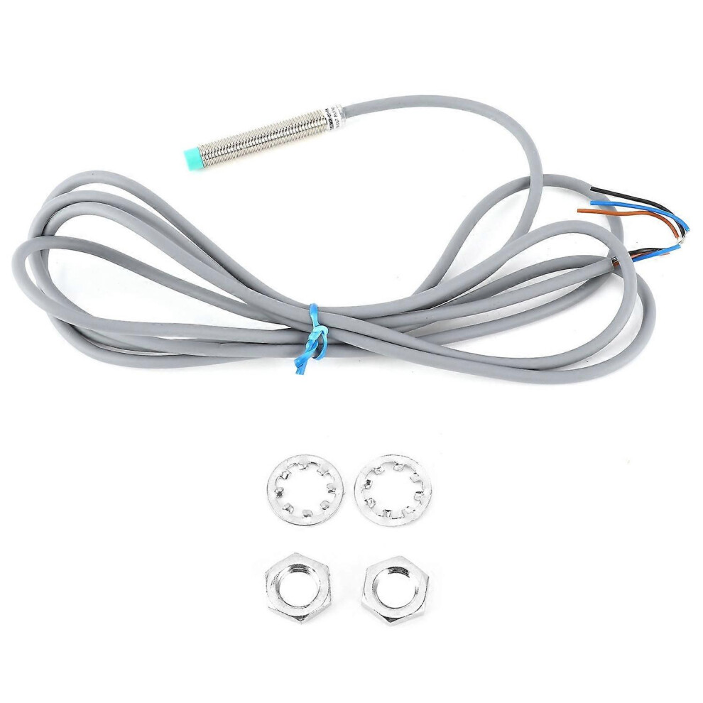 (As Show, One Size) Berm Proximity Switch 3ÂWire Cylindrical Head Detection Sensor Controller 10-30Vdcbem08-02-Pk 6909775555644
