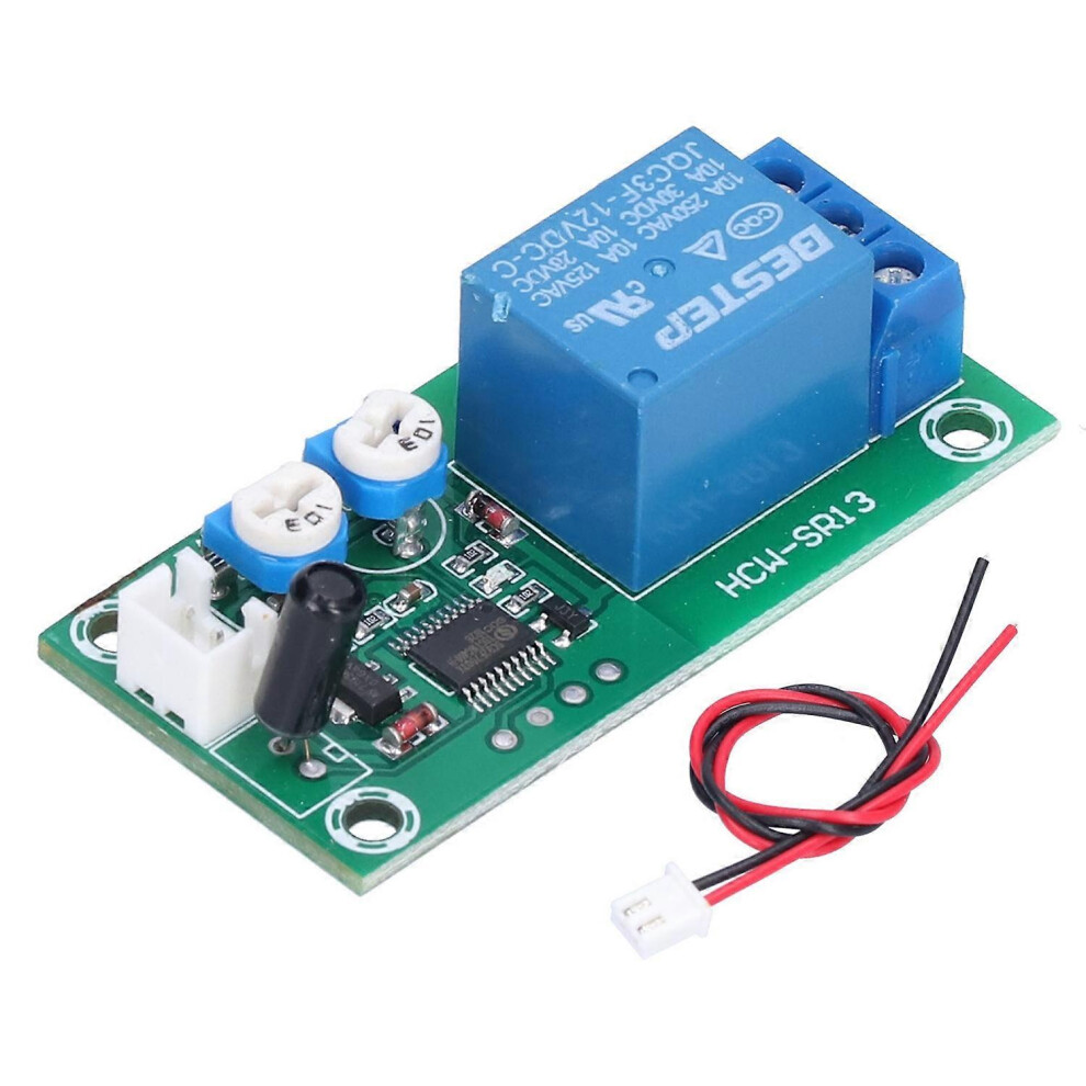 (As Show, One Size) Vibration Module Dc 12V Sensitivity Time Delay Adjustable Relay Switch Alarm Sensor Module 6909775598603