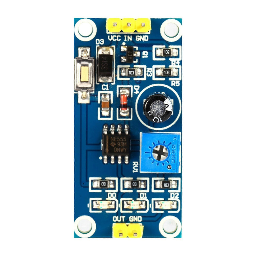 (As Show, One Size) 0-120S Delay Relay 5-12V Timer Ne555 Adjustable Module On Board Test Button 6909775544297