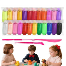 (24 colors) Clay Modeling Kit Multi-colors Air Dry Clay Kit For Kid Non-stick Playdough Colorful Handmade Toys Craft Activities For Home