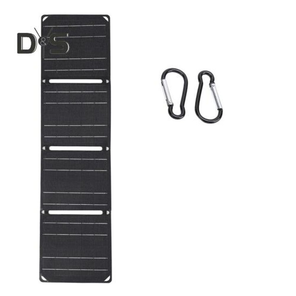 (black, 40) Solar Panels Charger High Conversion Rate Short Circuit Protection IP65 Waterproof Foldable Design Portable Battery Phone Charger Solar Panel