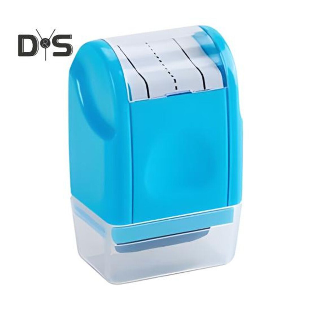 (blue) Race Track Stamp Self Inking Line Road Stamp Roller Compact Design Portable Dashed Handwriting Lines Practice Roller Stamp for Kids