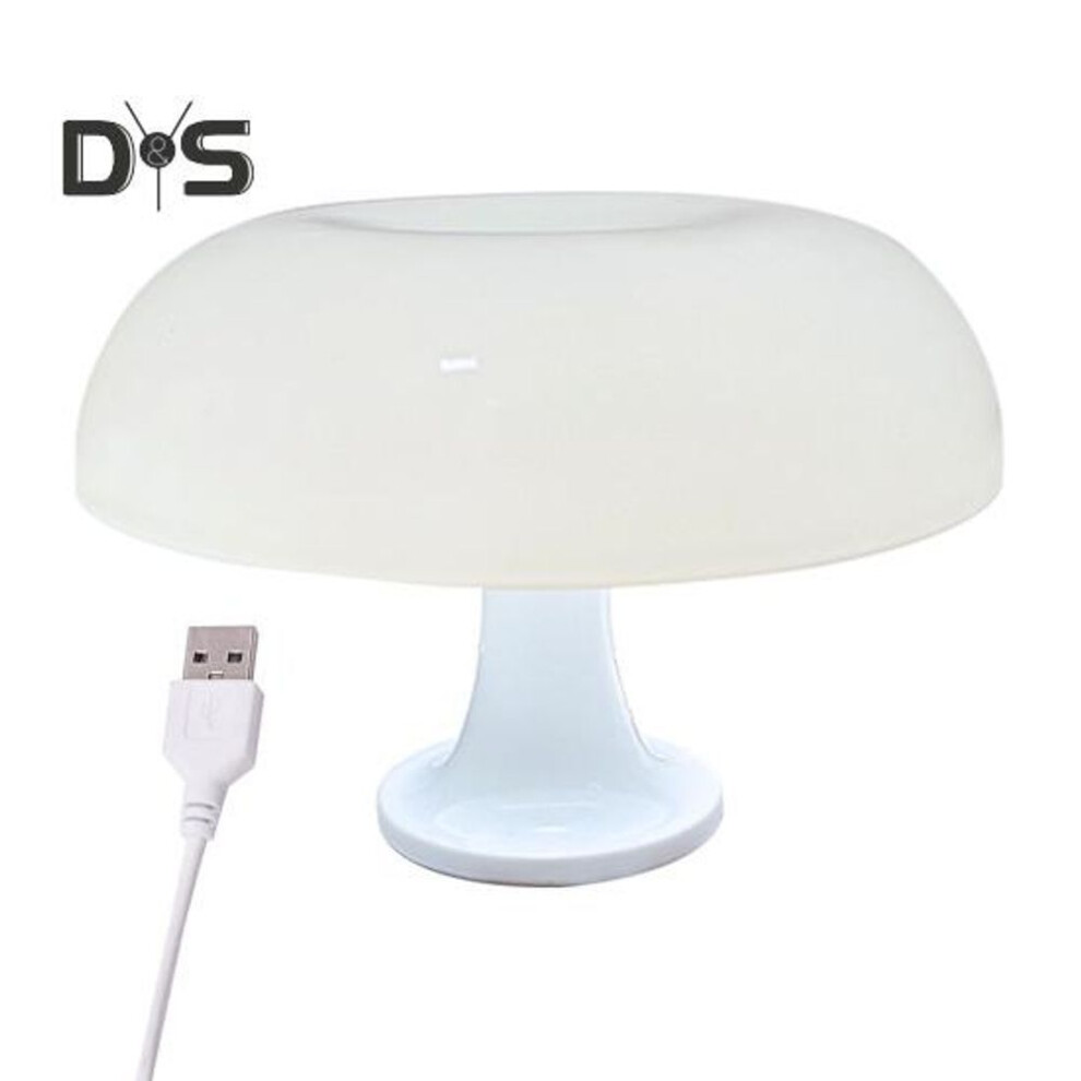 (beige, B) Mushroom Table Lamp Led Bedside Light Soft Glow Color Temperature Adjustable Decorative Modern Desk Lamp