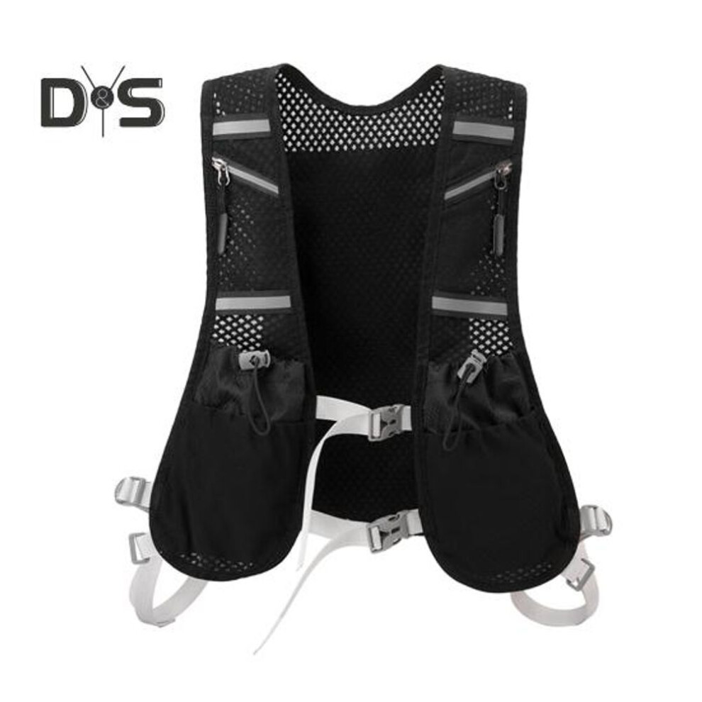 Multi-Pocket Running Vest Breathable Cycling Vest with Phone Holder Reflective Design Mesh Vest with Adjustable Straps for Running Cycling Marathons