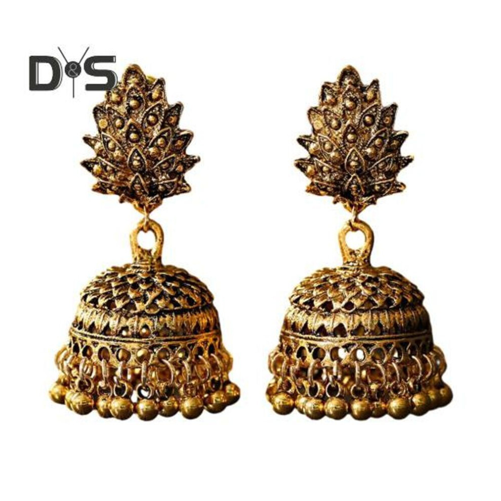 (golden) Indian Bohemian Tassel Drop Earrings For Women Ethnic Afghan Vintage Bell Earrings Retro Tribal Gypsy Jewelry