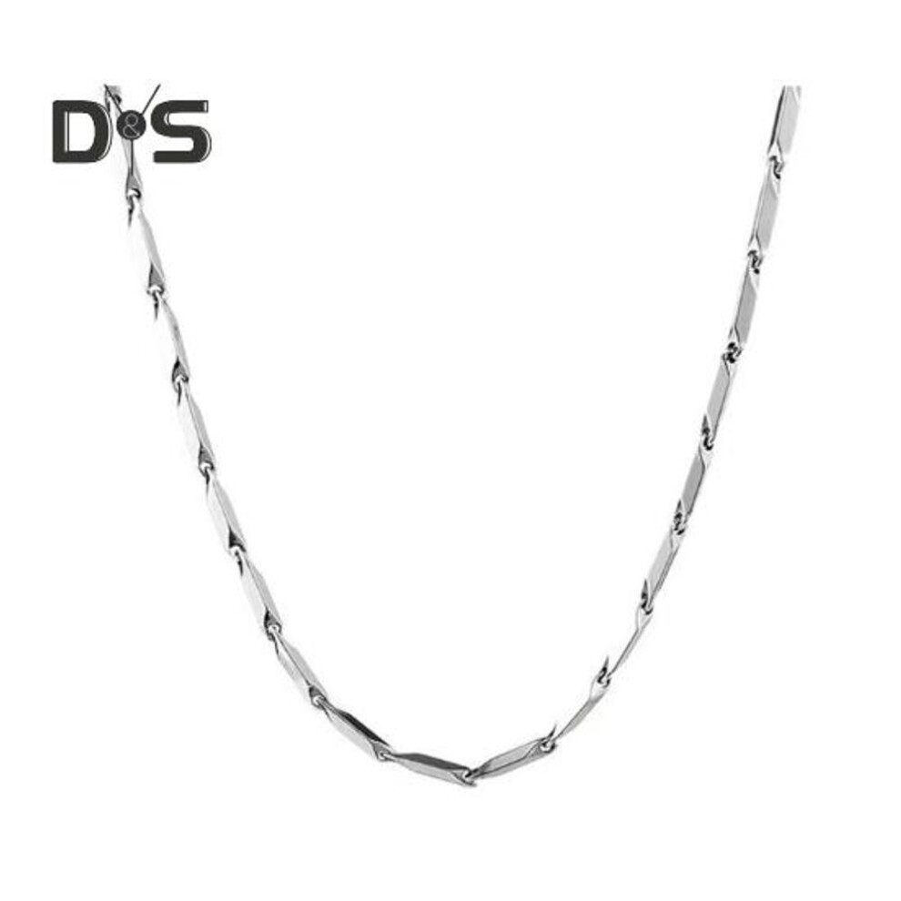 (as the picture, 50cm B) Men's Chain Necklace With Mobius Ring Thin Silver Chain Necklace With Lobster Clasp Hip-hop Jewelry Gift For Boyfriend