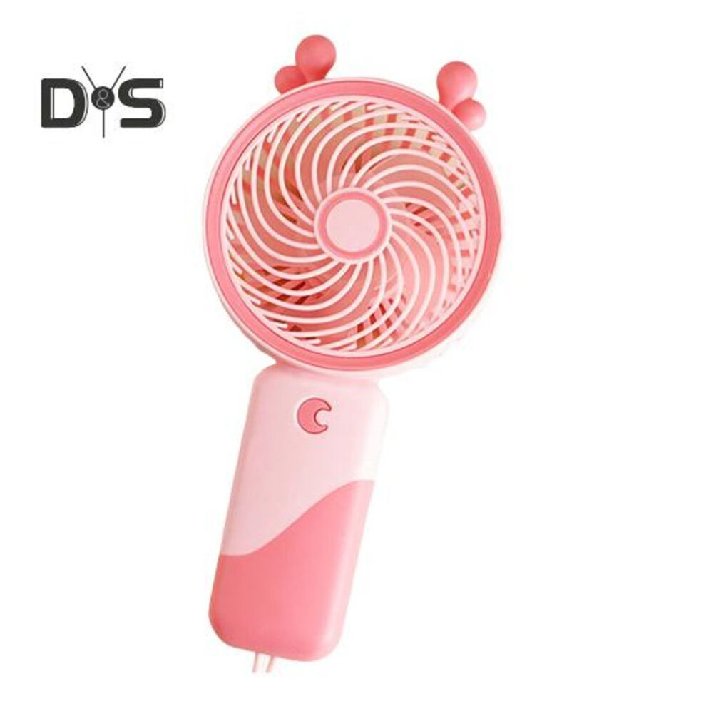 (as the picture, B) Handheld Fan Strong Airflow Low Noise Usb Rechargeable Compact Design Portable Travel Mini Personal Cooling Fan With Base