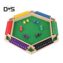 (green) Shut The Box Board Game with 12 Dice Educational Dice Strategy Game 2-6 Players Kids Adults Family Night Party Interactive Wooden Close The Box Toy