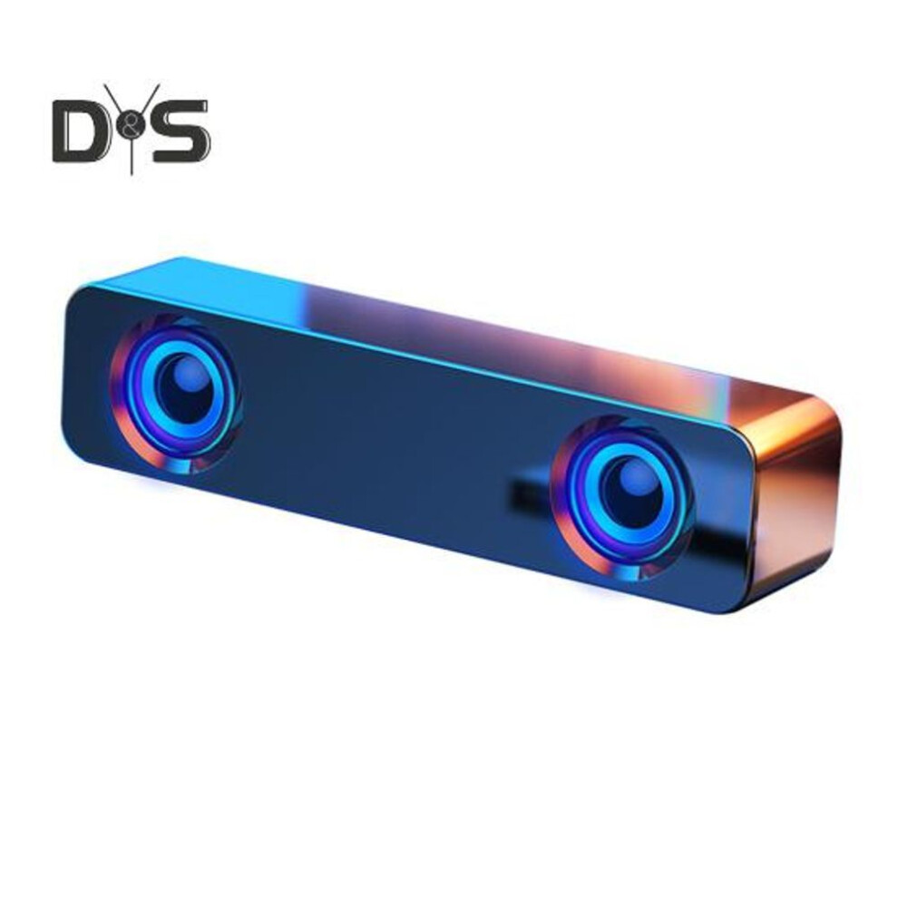 (as the picture, A) Bluetooth-compatible Speaker Music Player With Light Stable Connection Home Video Desktop Wireless Sound Speaker
