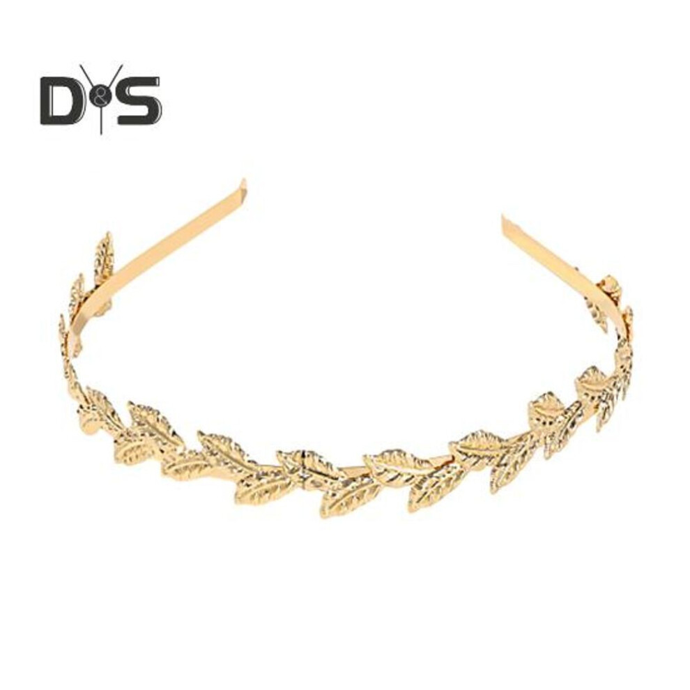 (as the picture, E) Golden Hollow Leaf Hair Hoop Elastic Metal Headband Decorative Women Thin Headdress Hair Accessories