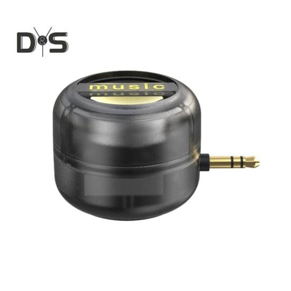 (clear,black) Mini Portable Speaker 3.5mm AUX Audio Interface Rechargeable Plug-Play Universal Smartphone Line-in Speaker with Clear Bass
