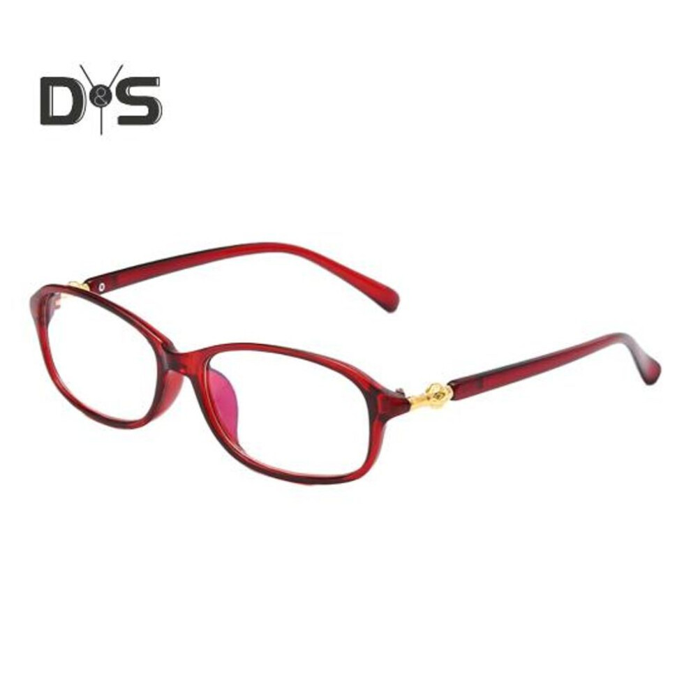 (red) 1 Pair Anti Blue Light Computer Glasses without Degree Blue Light Blocking PC Frame UV Protection Office Eyeglasses Eyewear