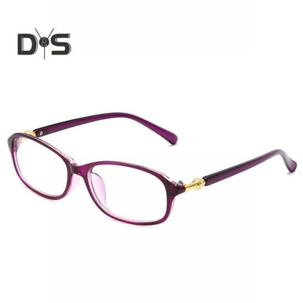 (purple) 1 Pair Anti Blue Light Computer Glasses without Degree Blue Light Blocking PC Frame UV Protection Office Eyeglasses Eyewear