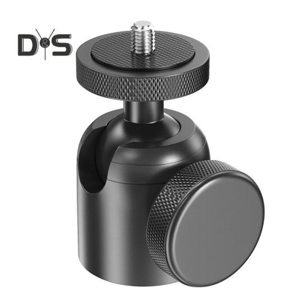 (as the picture, 3/8inch) Aluminum Alloy Mini Ball Head 360 Degree Rotatable 1/4 3/8-inch Screw Metal Led Video Light Cell Phone Dslr Camera Monopod Tripod Head Mount Adapter