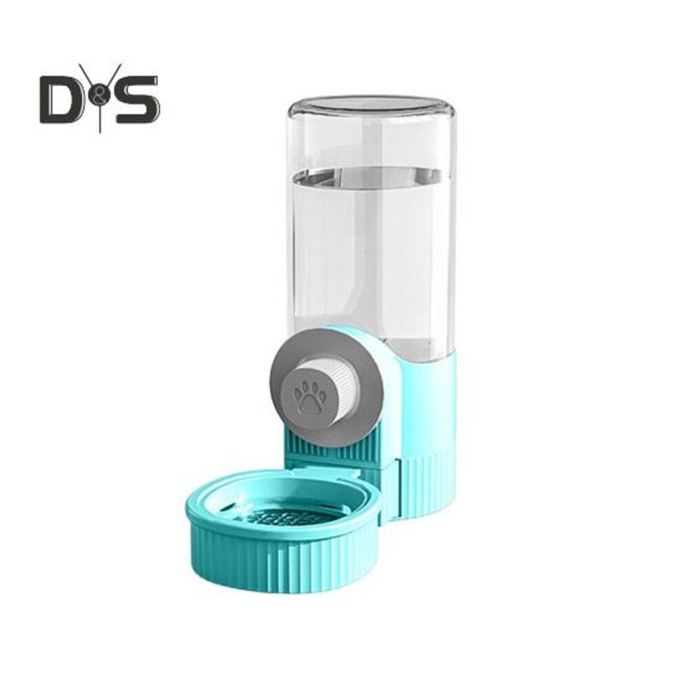 (A, blue) Hanging Cage Automatic Pet Feeder 520ml Small Pet Water Dispenser 1200ml Auto Food Feeding Bowl For Puppy Kitten Rabbit Chinchilla Hedgehog Ferret