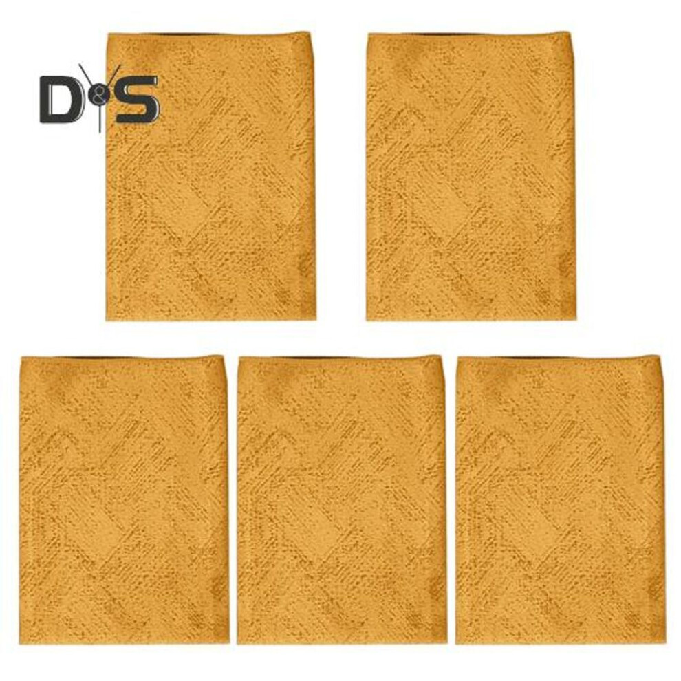 (tan, 5pcs) 1/5 Pcs Dinner Napkin Solid Color Washable Seamless Royal Shine Glamor Table Decor For Hotel Restaurant Dining Banquet Wedding Luxurious Party Napkins
