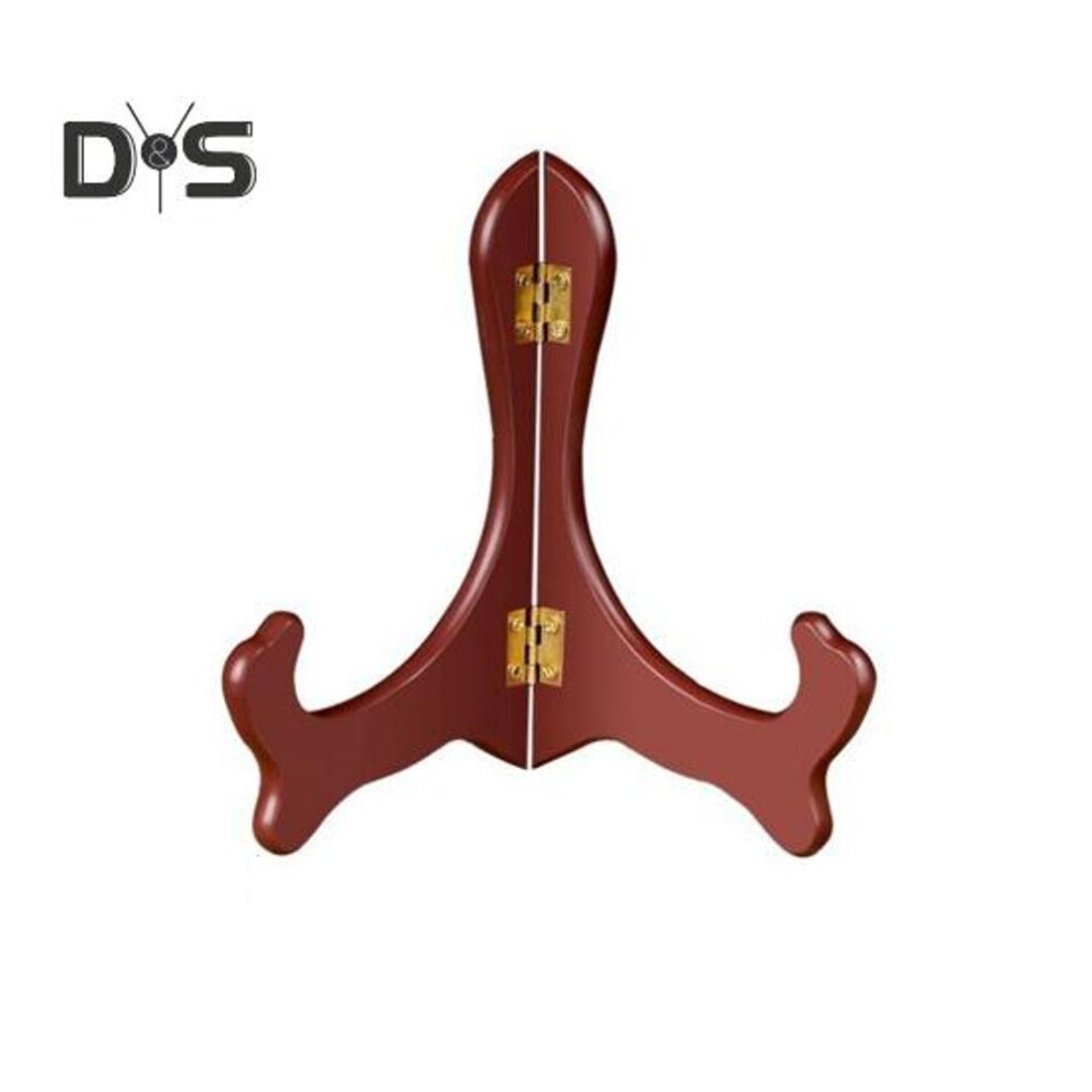 (as the picture, M) Wooden Plate Stand Easel Holder Display Stand For Picture Frame Art Decorative Handmade Wood Multifunctional Tea Cake Holder Home Office Decor Stable