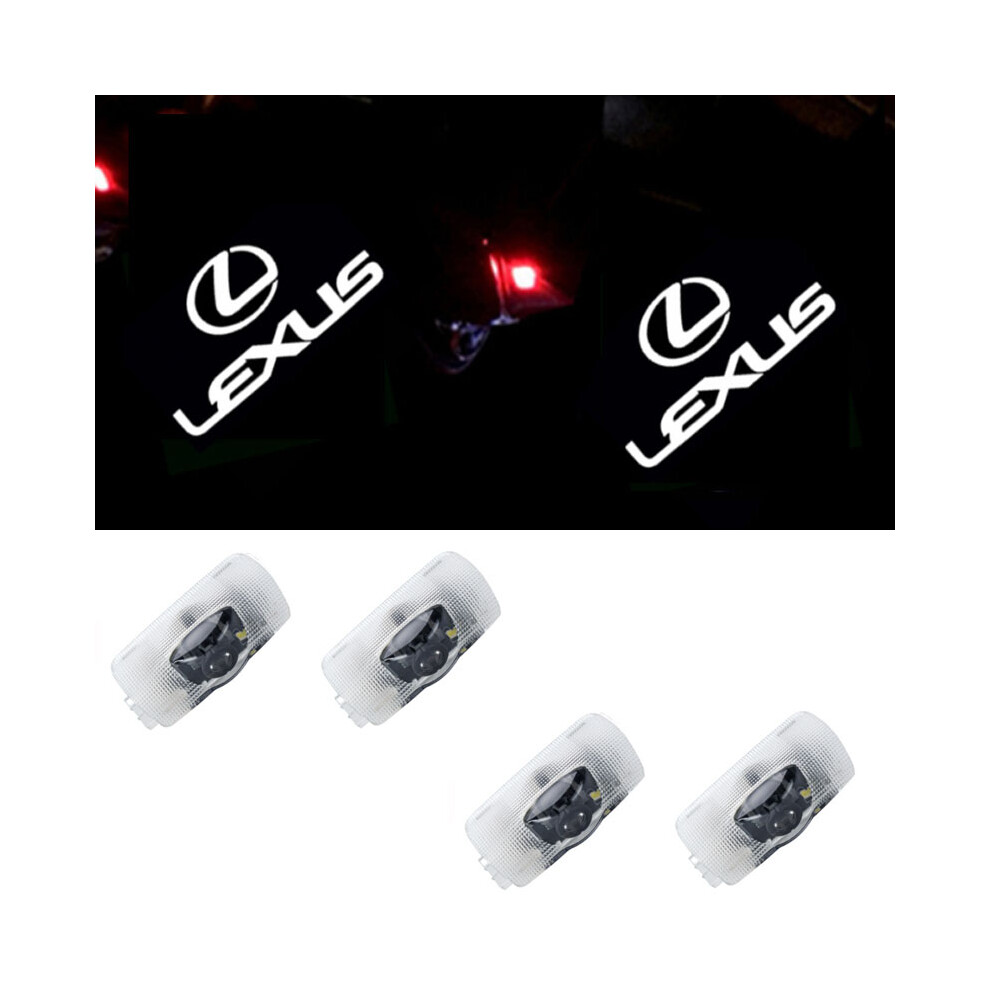 (4Pcs) Led Door Courtesy Shadow Laser Projector Fit For Lexus Ls Rx Es Is Lx Light