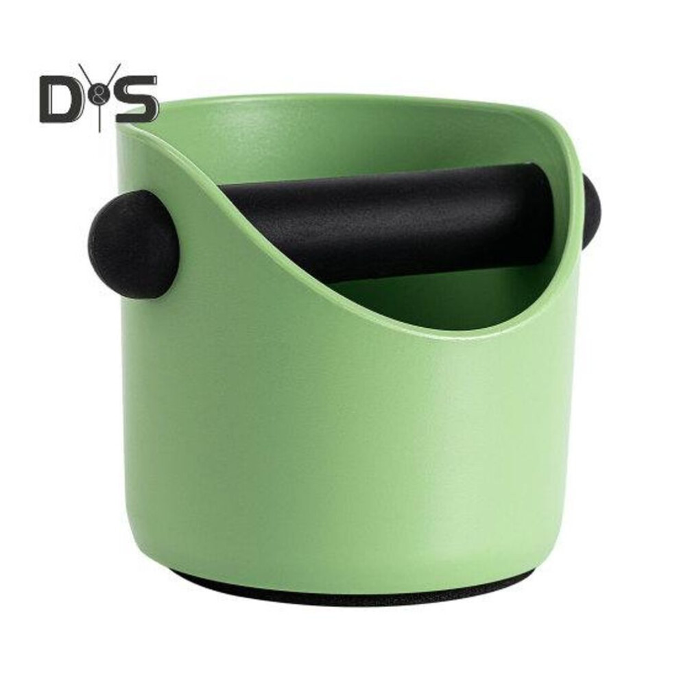 (green) Anti-crack Coffee Knock Box Smooth Edge Professional Large Capacity Espresso Dump Bin