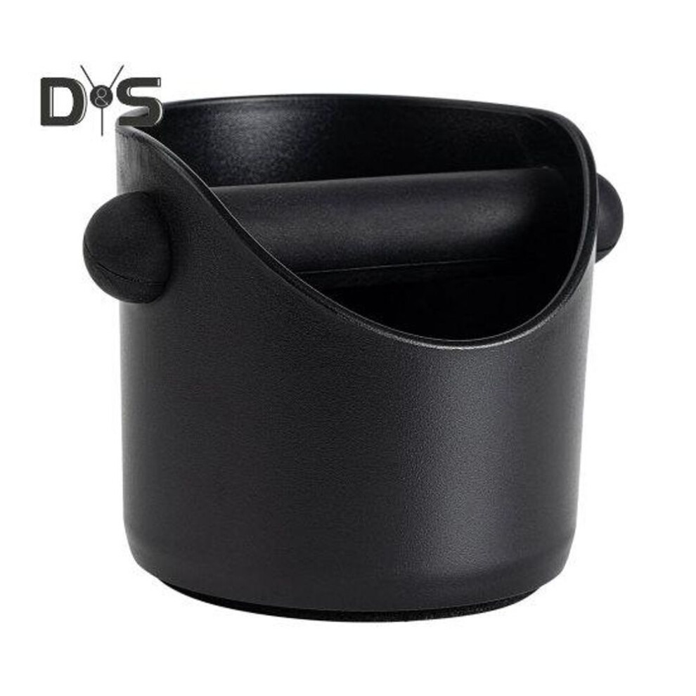 (black) Anti-crack Coffee Knock Box Smooth Edge Professional Large Capacity Espresso Dump Bin