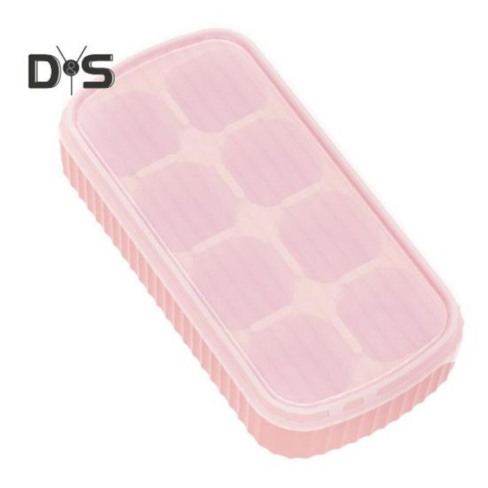 (pink) Mini Silicone Ice Cube Tray With Lid Perfect For Cocktails And Whiskey Bpa Free And Easy Release Space-saving Design