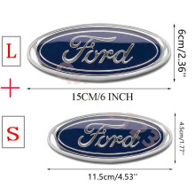 (15CM+11.5CM) *UK STOCK* for Ford Fiesta Logo Emblem Badge Replacement Front Back Car sticker
