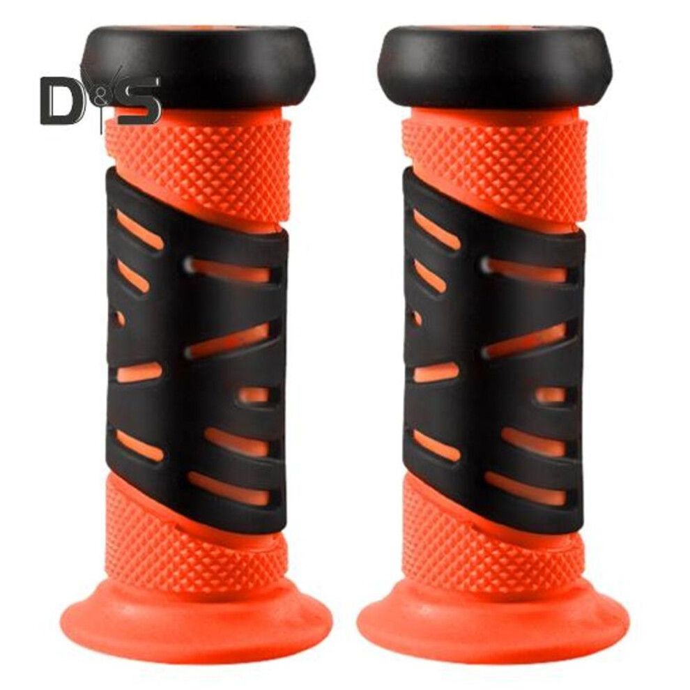 (orange) 1 Pair Kids Balance Bike Handlebar Cover Anti-slip Rubber Universal Toddlers Scooter Bicycle Hand Grip Protector Sleeve Bike Accessories