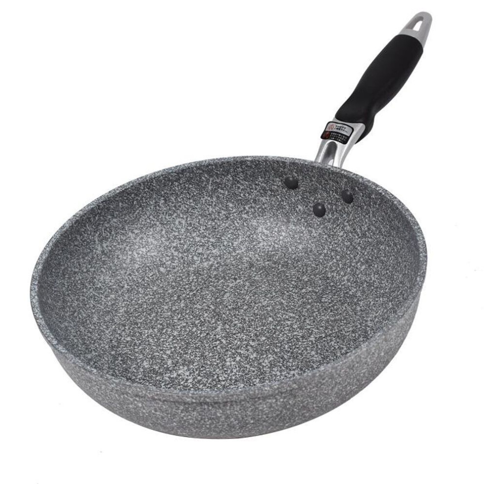 (as the picture, 24cm) Non-stick Japanese Medical Stone Frying Pan: 24cm Household & 28cm Commercial Size