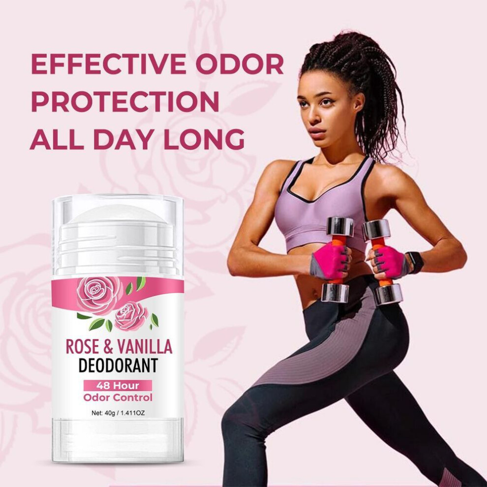 Rose & Vanilla Deodorant- Keeps Underarms Refreshing And Dry, Long-lasting Freshness - Deodorant For Smelly Areas