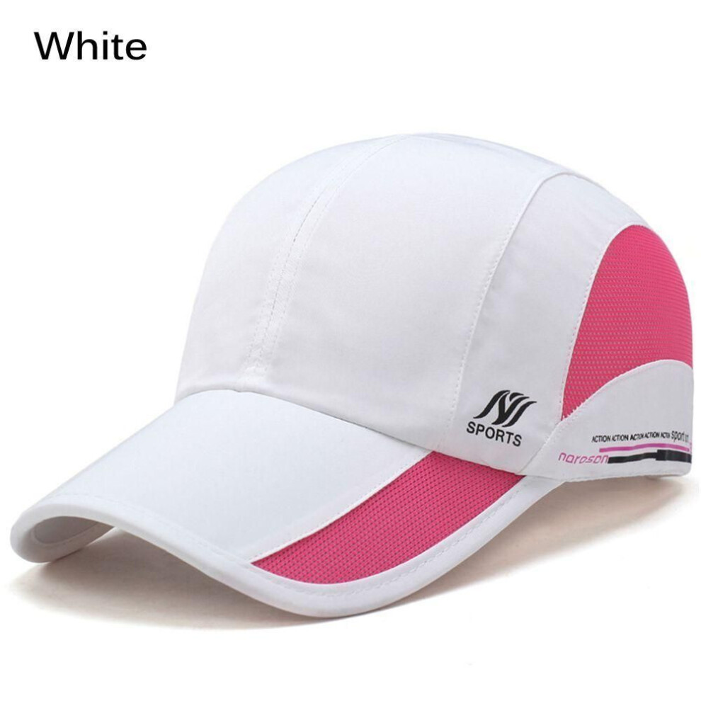 (white) Women's Fashion Waterproof Outdoor Breathable Hat Sun Visor Sport Baseball Cap Mesh