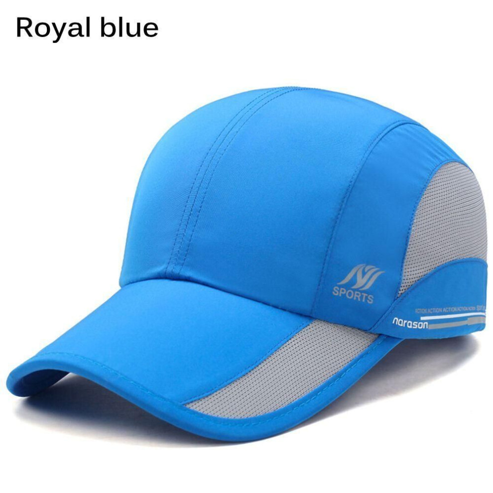 (royal blue) Women's Fashion Waterproof Outdoor Breathable Hat Sun Visor Sport Baseball Cap Mesh