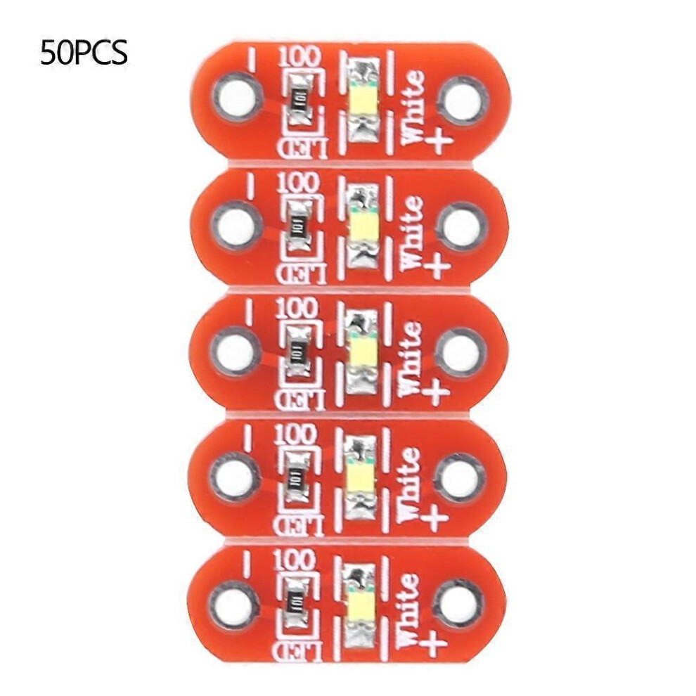 (As Show, One Size) 50 Pcs Lilypad Led Module White Wearable Surface Mounted Led Diy Kit For Arduino 3~5V 6909775570555