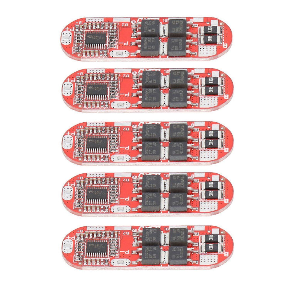(As Show, One Size) 5Pcs Lithium Battery Protection Board 3 String For Ternary Charging Discharging 3.7V 20A 1Â5S 6909775606278