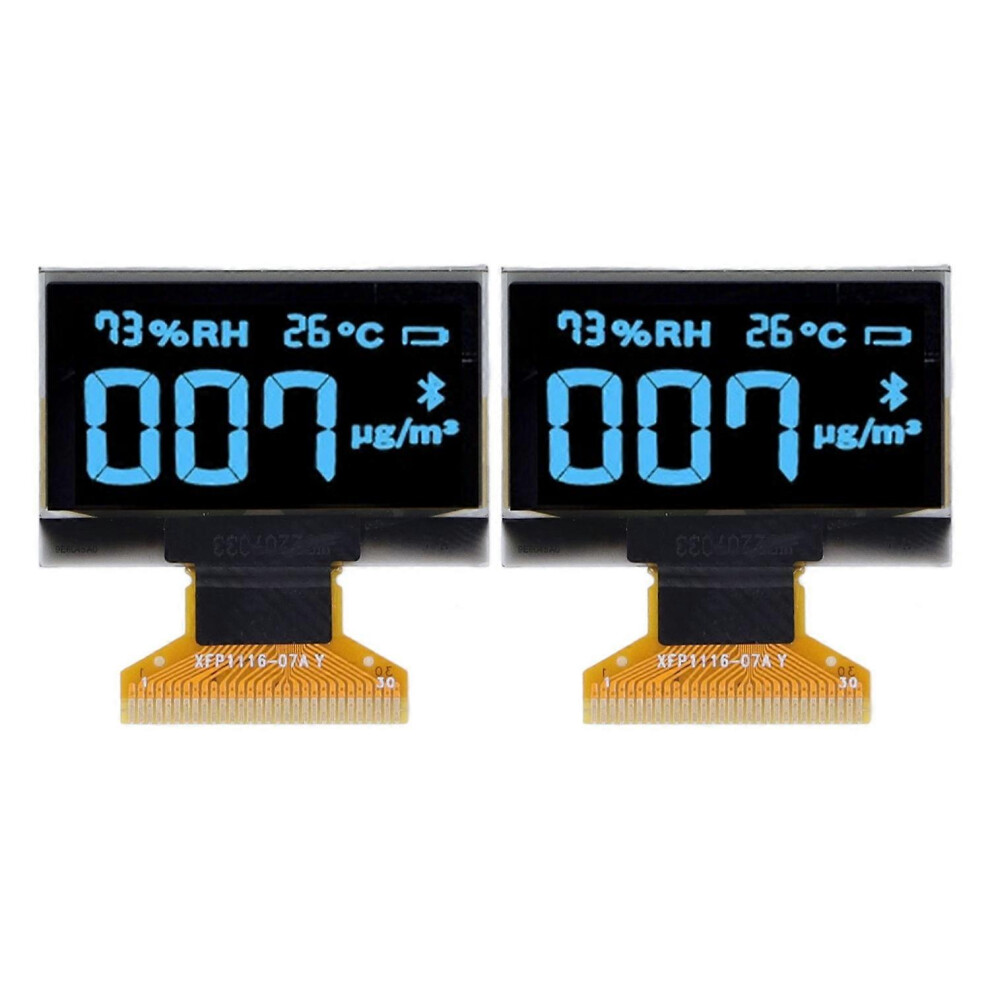 (As Show, One Size) 2Pcs Liquid Crystal Display Screen Module Organic Light Emitting Diode 128X64 Resolution Ch1106 30Pi 6909775591925