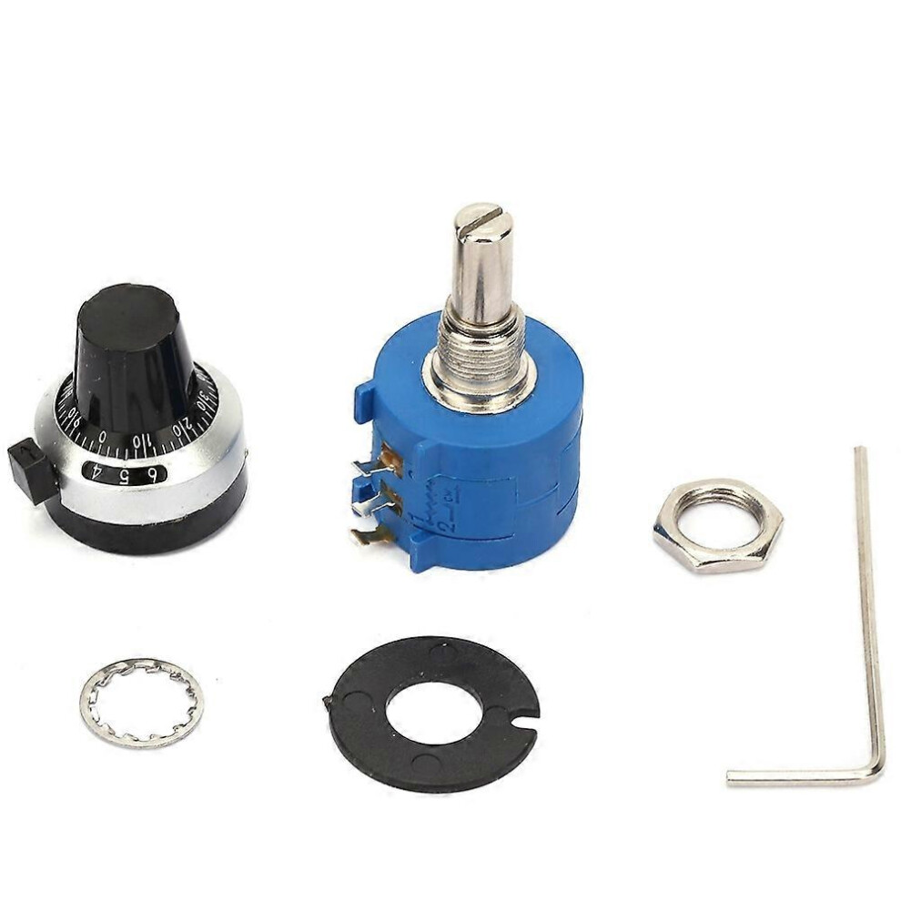 (As Show, One Size) 3590S-2-202L 2K Ohm Precision Multiturn Potentiometer Adjustable Resistor Rotary Knob 6909775558379