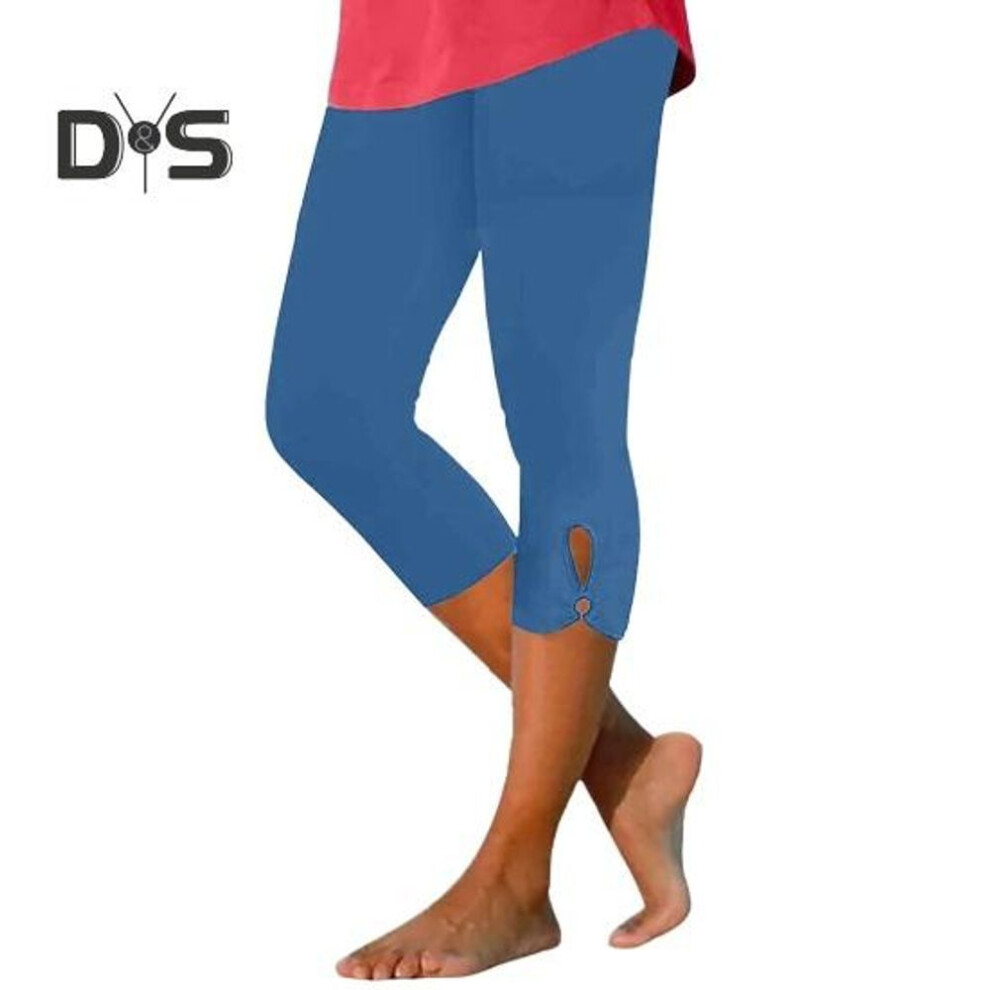 (blue, XXXL) Women's Capris Yoga Pants High Waisted Capris Leggings Stretchy Compression Pants For Workout Athletic Running Yoga Travel