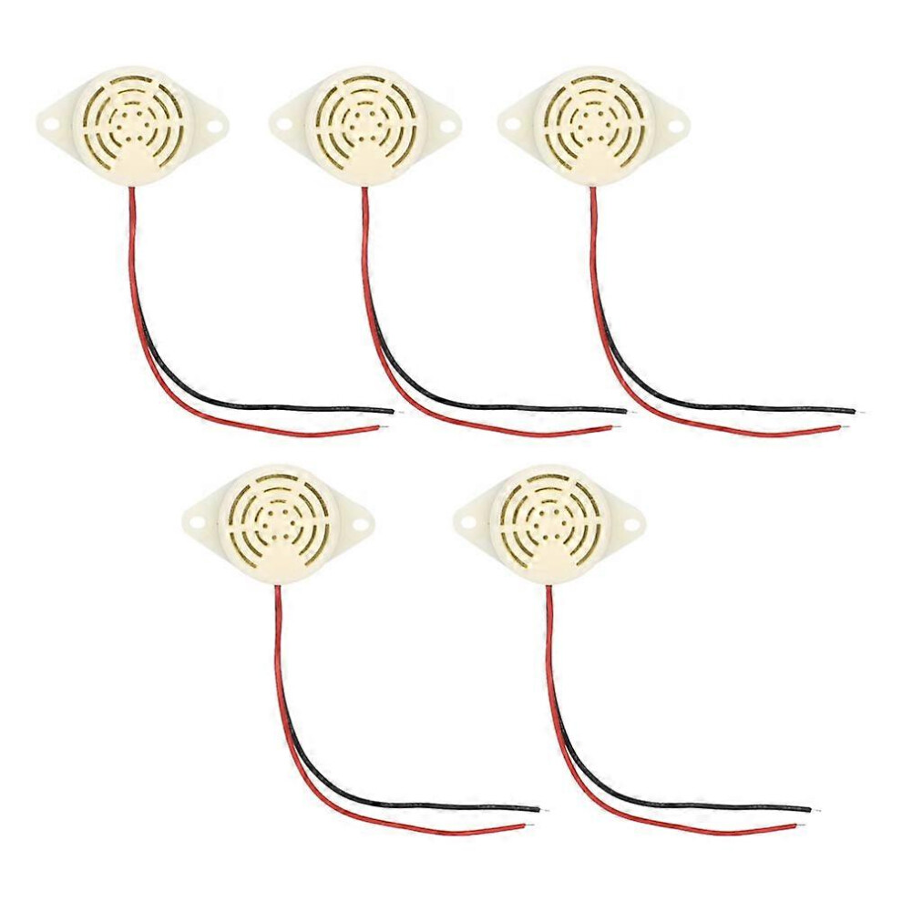 (As Show, One Size) 5Pcs Dc 3-24V 95Db Active Buzzer Alarm Continuous Beep For Diy Electronics Sfm-27 6909775605172
