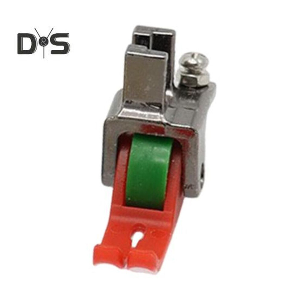 (red) Rolled Hem Presser Foot For Sewing Machine Invisible Zipper Guide Hem Presser Foot With Roller Hemmer Foot For Home Industrial Sewing