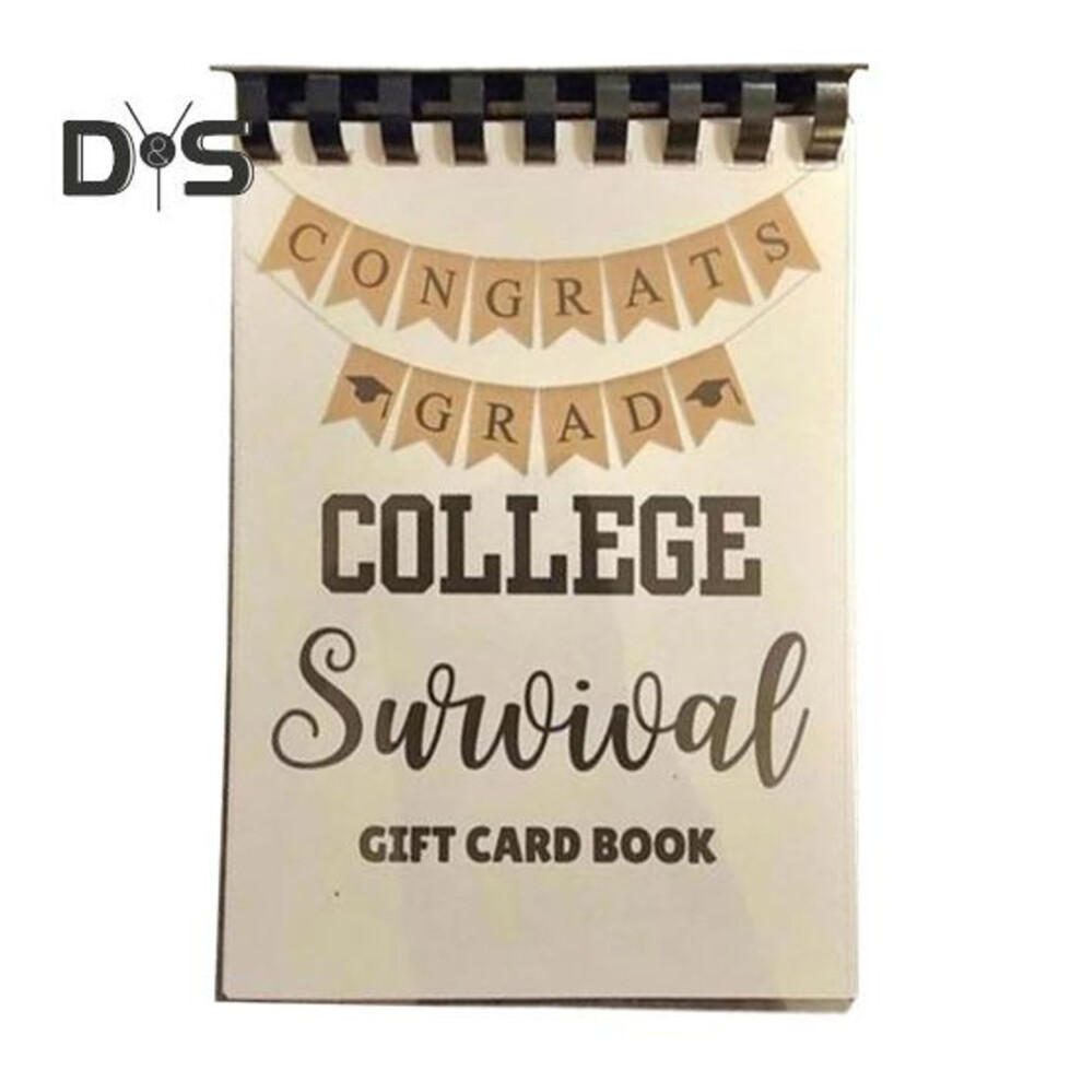 (as the picture, 1pc) 1Pc/2Pcs 16 Pages College Survival Gift Card Book College Students Birthday Gift Cards Organizer for High School Graduation Student Leaving Home Gifts