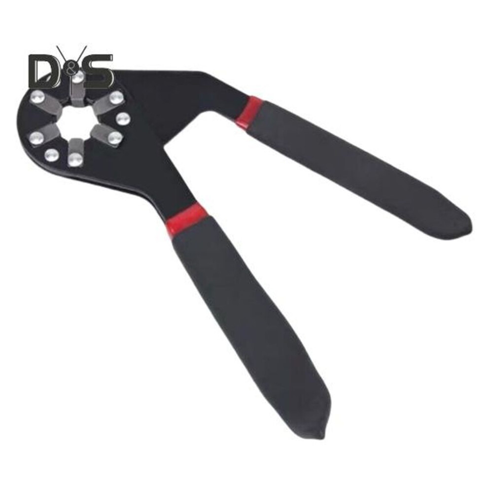 (black, 8Inch) 6/8-Inch Adjustable Wrench with Non-slip Ergonomic Handle Heavy Duty High Carbon Steel Multi-functional Repair Monkey Wrench Hexagonal Spanner Tools